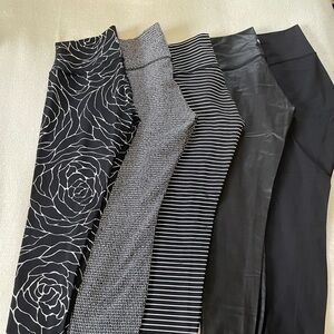 Bundle lululemon high rise leggings, size 8, quantity 5